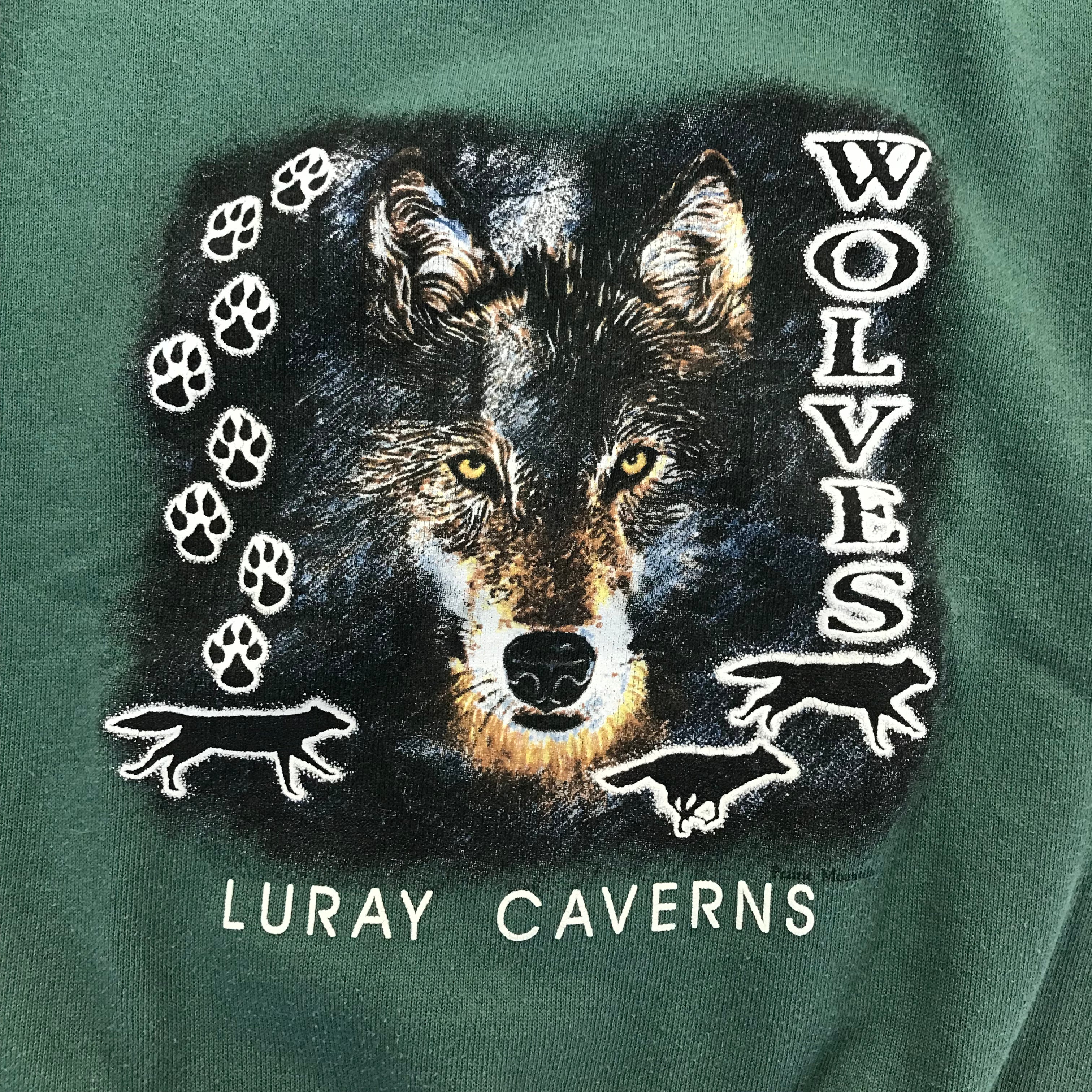 KIDS 90s Luray Caverns Wolf Crewneck - S 6-8