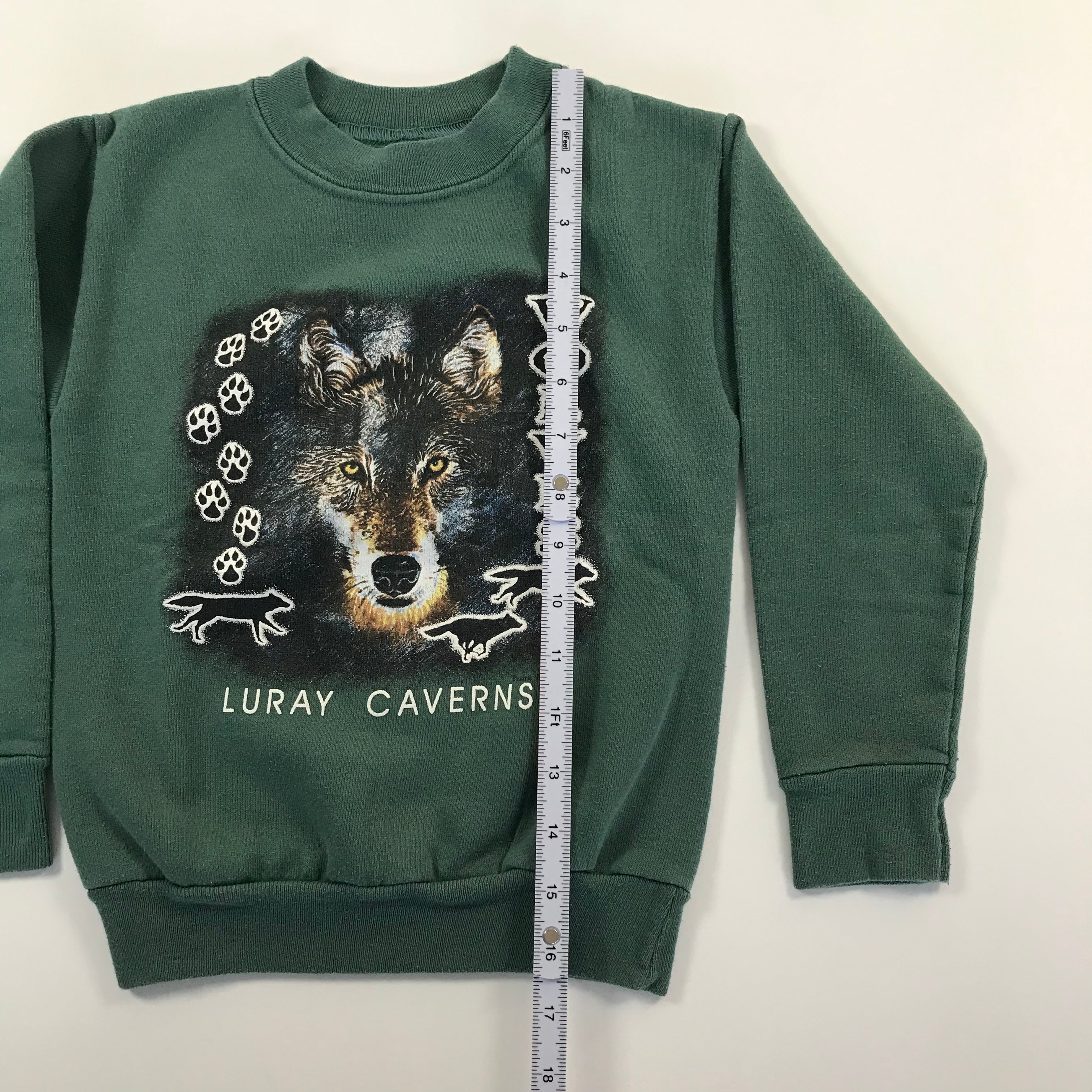 KIDS 90s Luray Caverns Wolf Crewneck - S 6-8