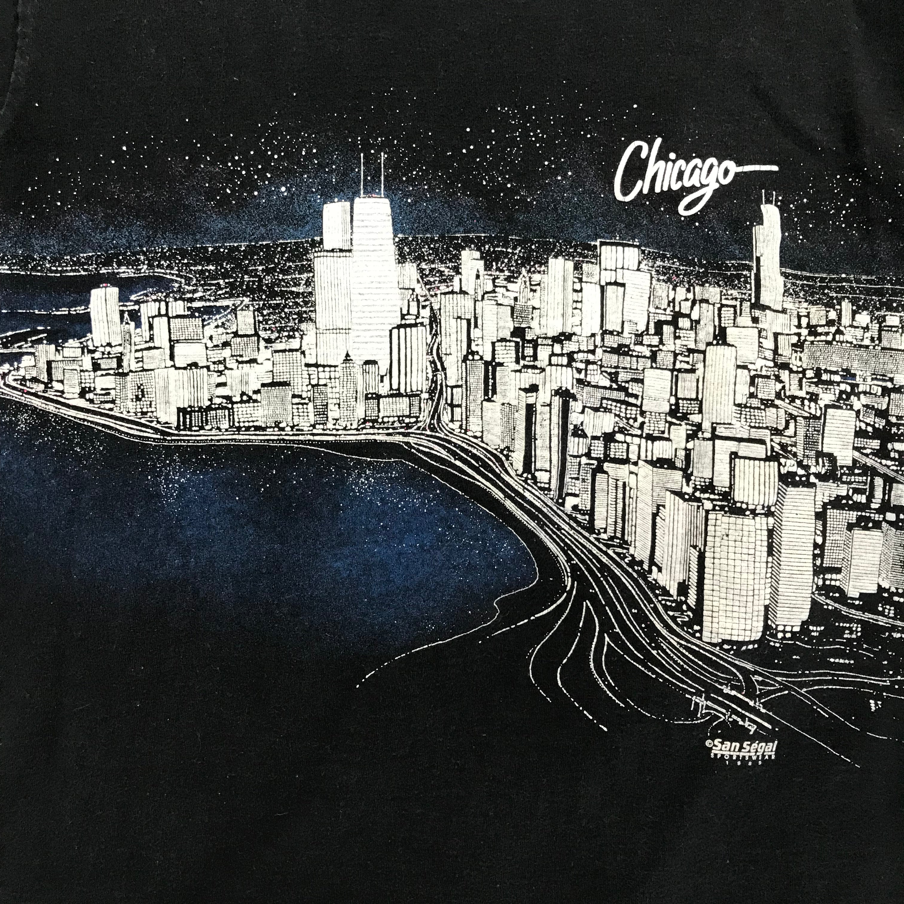 1989 Chicago Skyline AOP Tee - M miUSA