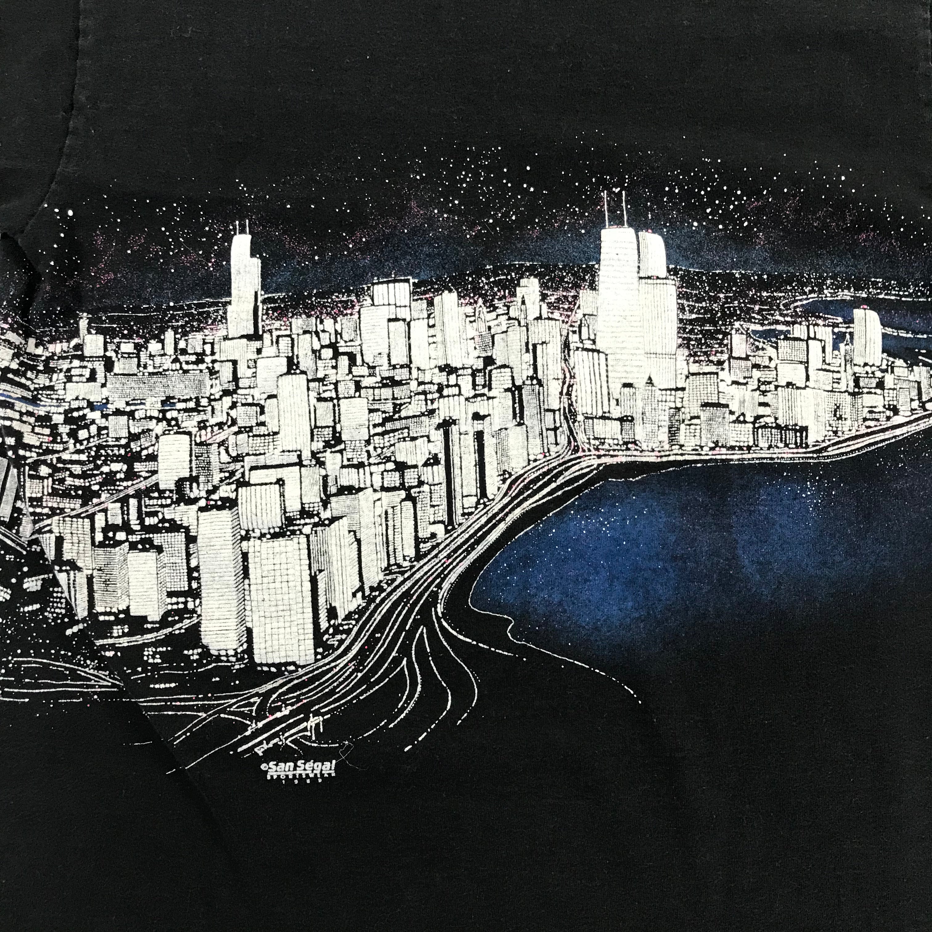 1989 Chicago Skyline AOP Tee - M miUSA