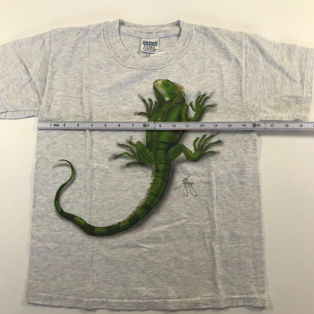 KIDS Y2K Big Print Iguana Tee - M 10-12