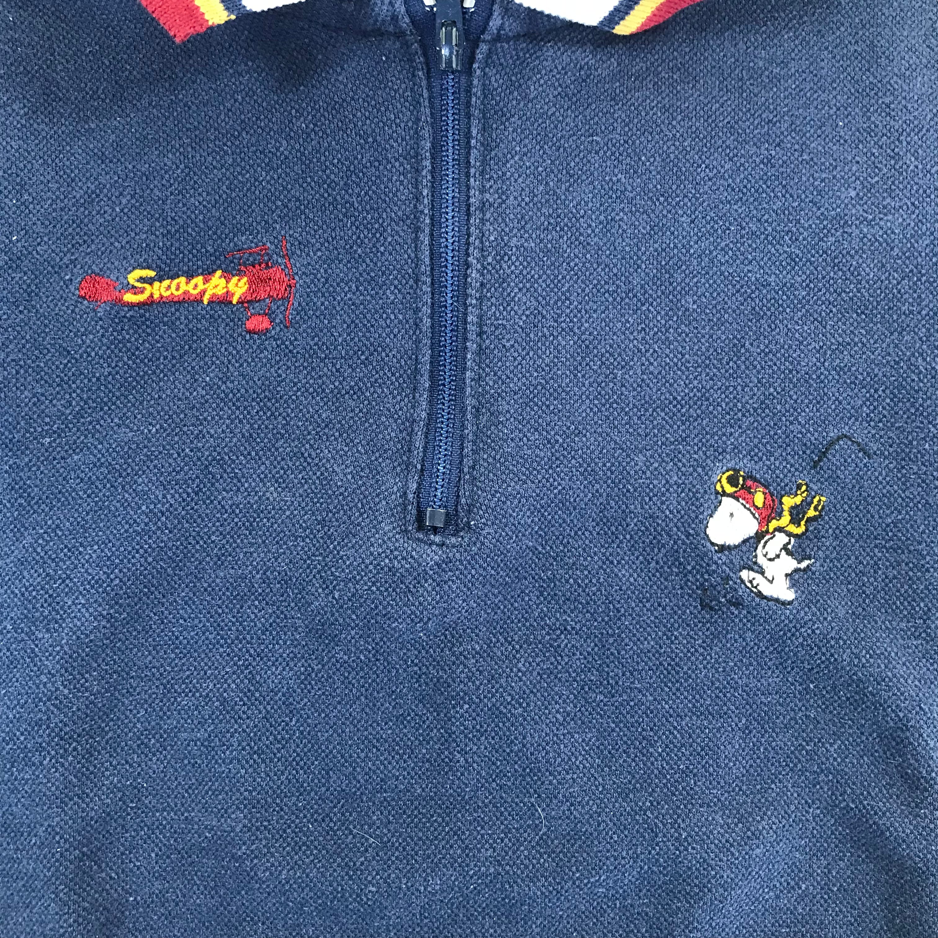 KIDS 90s Color Block Snoopy Zip Polo - 6