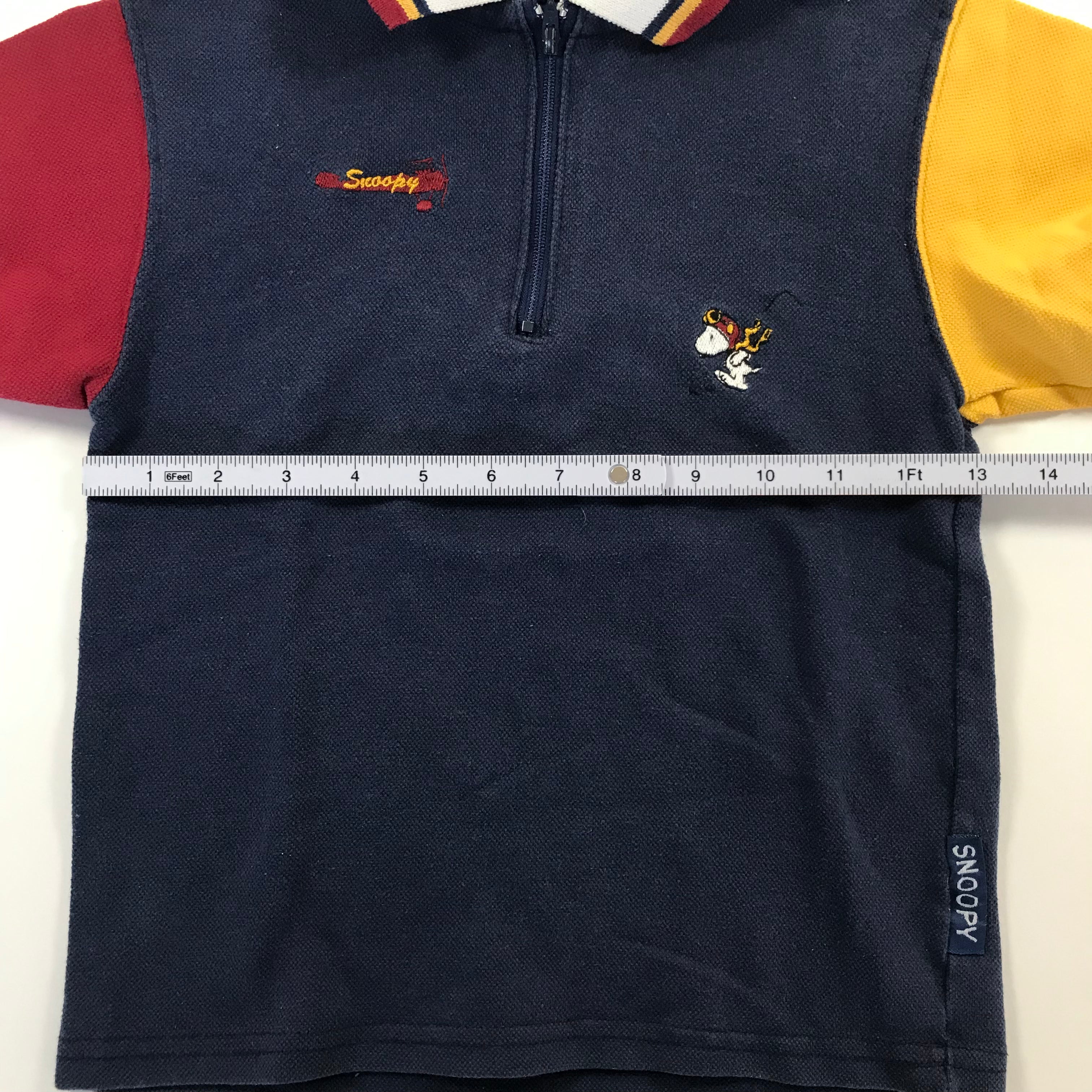 KIDS 90s Color Block Snoopy Zip Polo - 6