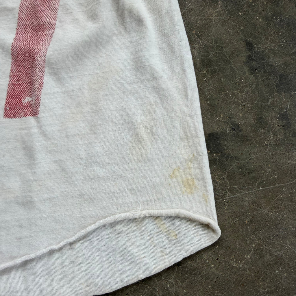 80s Thrashed & Distressed Bruce Springsteen Born In The USA Sold Out Tour Raglan Tee - M
