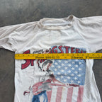 80s Thrashed & Distressed Bruce Springsteen Born In The USA Sold Out Tour Raglan Tee - M