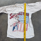 80s Thrashed & Distressed Bruce Springsteen Born In The USA Sold Out Tour Raglan Tee - M
