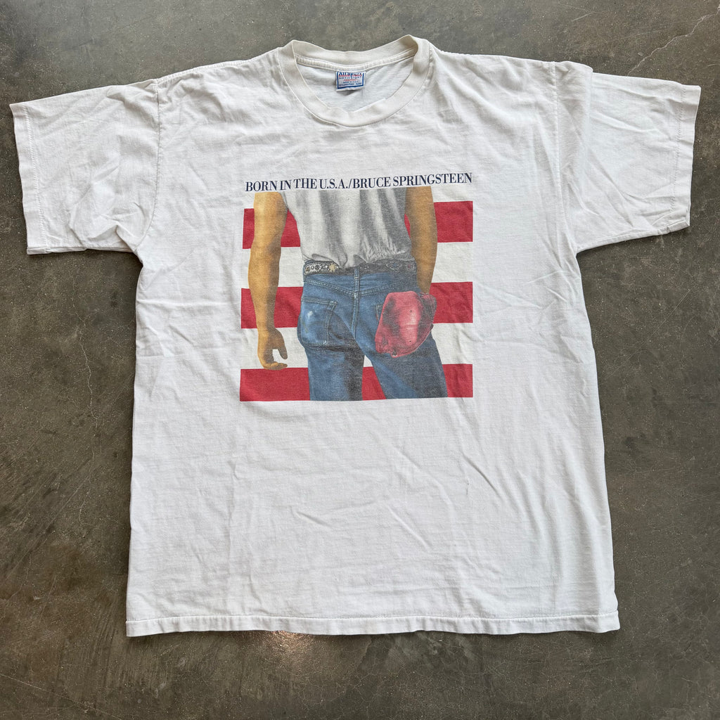 '99 Bruce Springsteen Born In The USA Tracklist Single Stitch Tee - XL miUSA