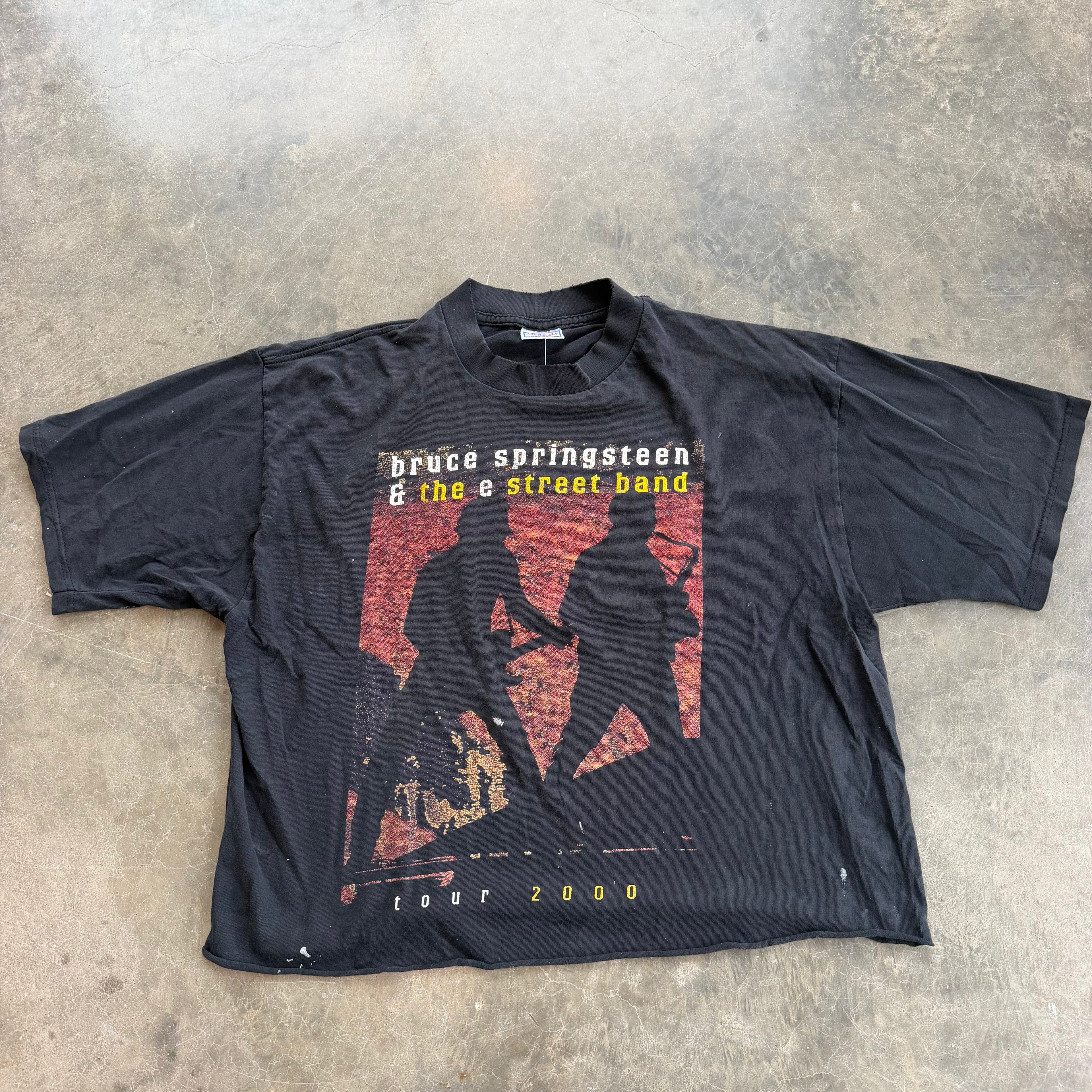 '00 Bruce Springsteen U.S. Tour Cropped Single Stitch Tee - XL miUSA