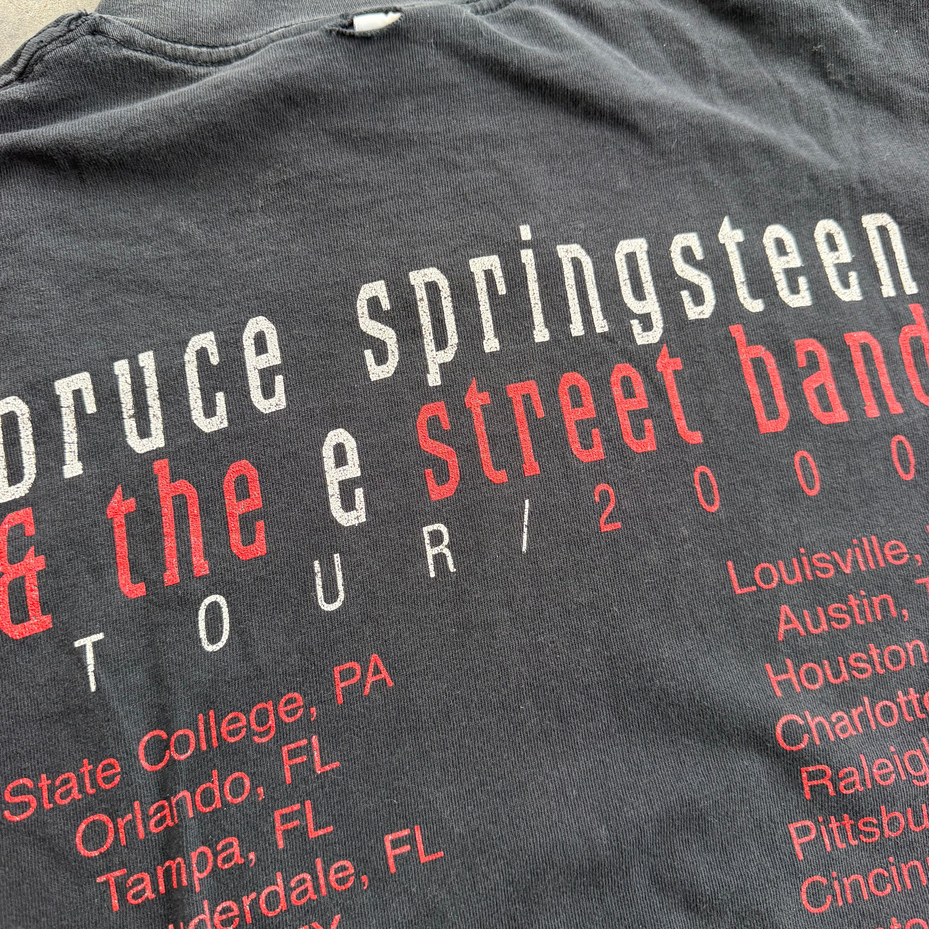'00 Bruce Springsteen U.S. Tour Cropped Single Stitch Tee - XL miUSA