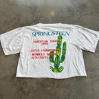'92 Bruce Springsteen Lucky Town European Tour Cropped Single Stitch Tee - L