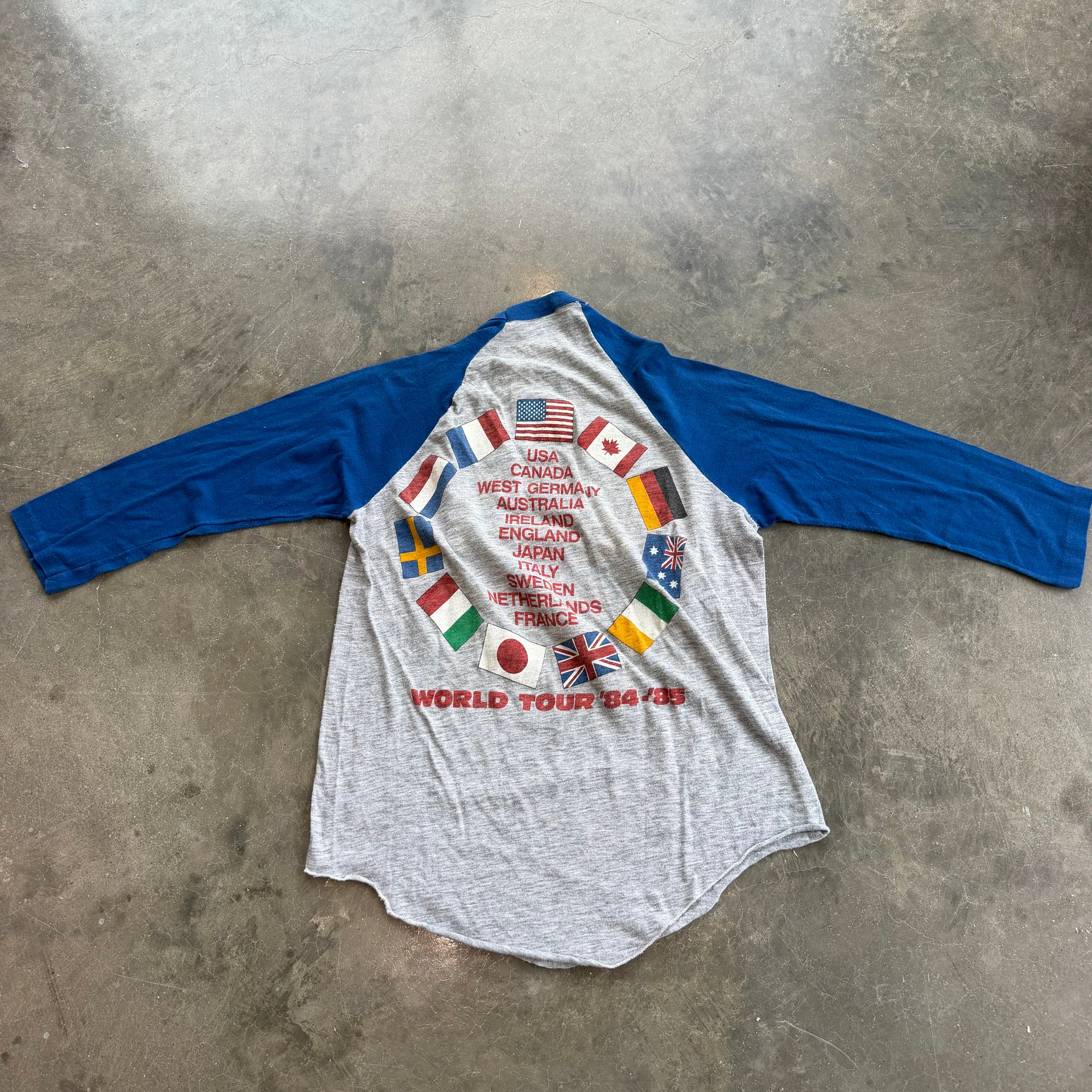 '84/'85 Bruce Springsteen World Tour 3/4 Sleeve Super Soft Raglan Tee - L miUSA