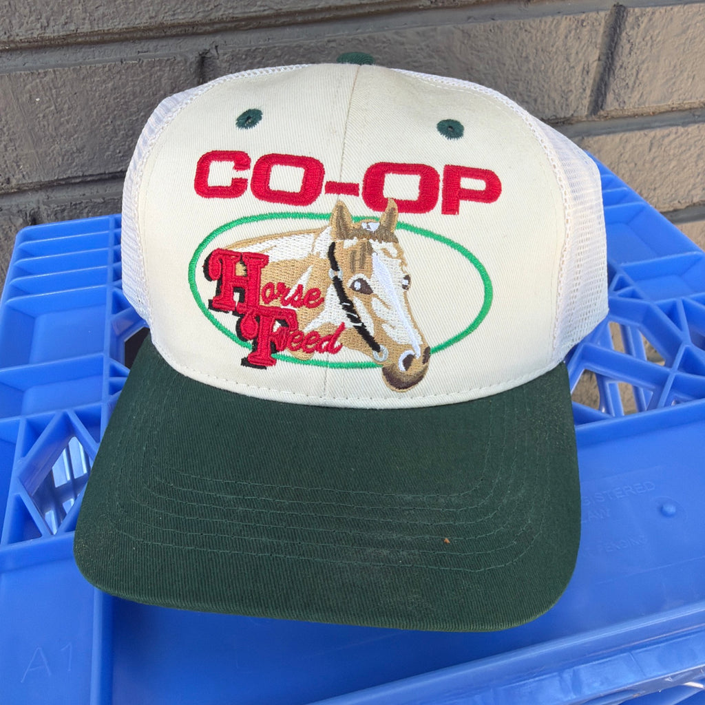 DEADSTOCK 90s Two-Tone Co-Op Horse Feed Snapback