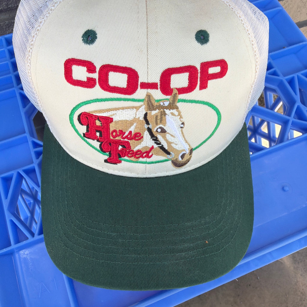 DEADSTOCK 90s Two-Tone Co-Op Horse Feed Snapback