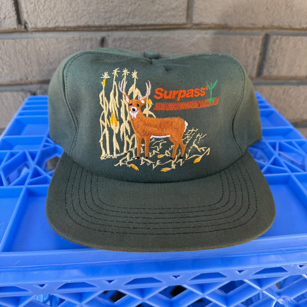 DEADSTOCK 80s/90s Surpass Herbicide Deer Scene Snapback miUSA