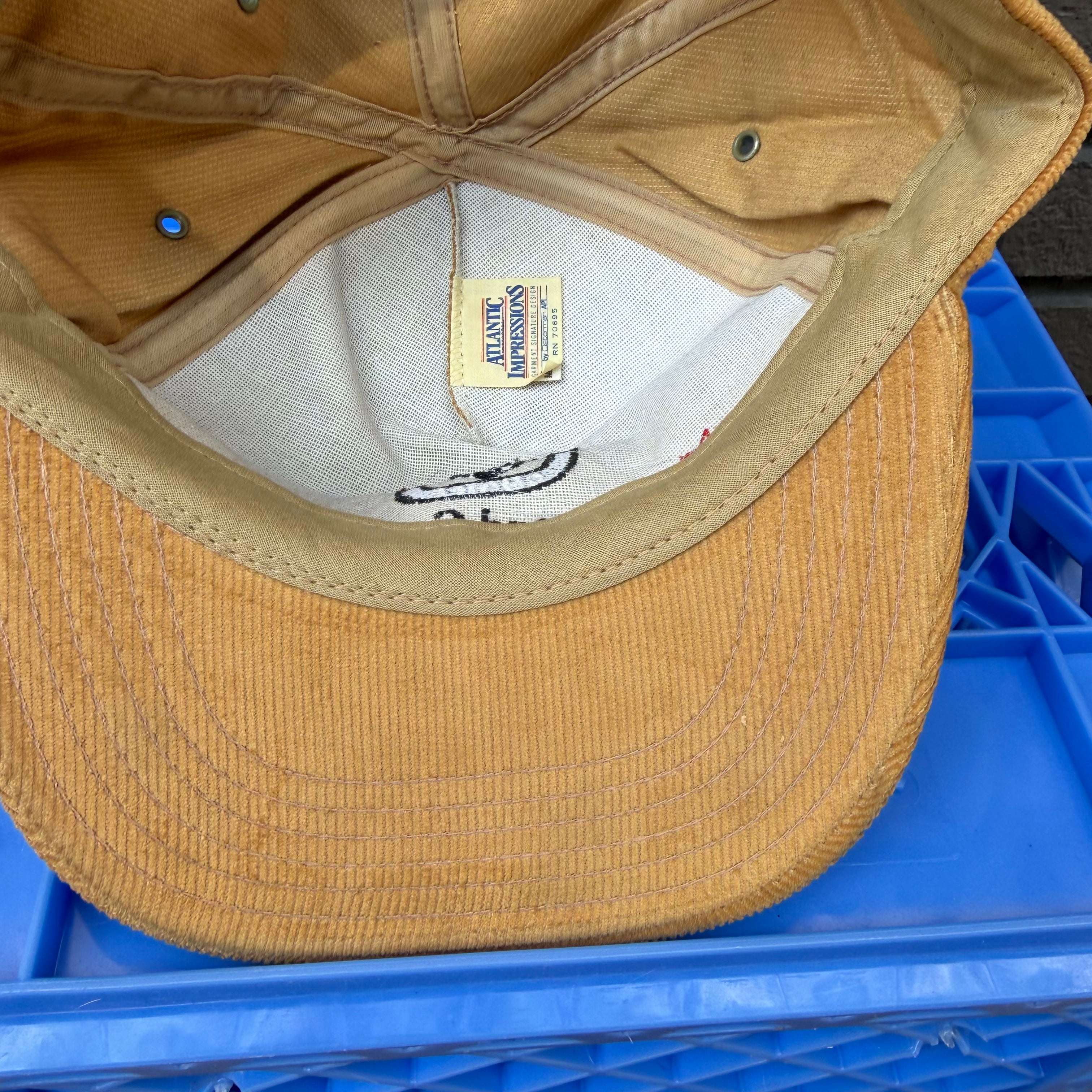 DEADSTOCK 80s Champions Choice Diamond Crystal Corduroy Snapback miUSA