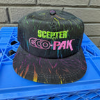 DEADSTOCK 80s Rainbow Nylon K-Products Scepter Snapback miUSA