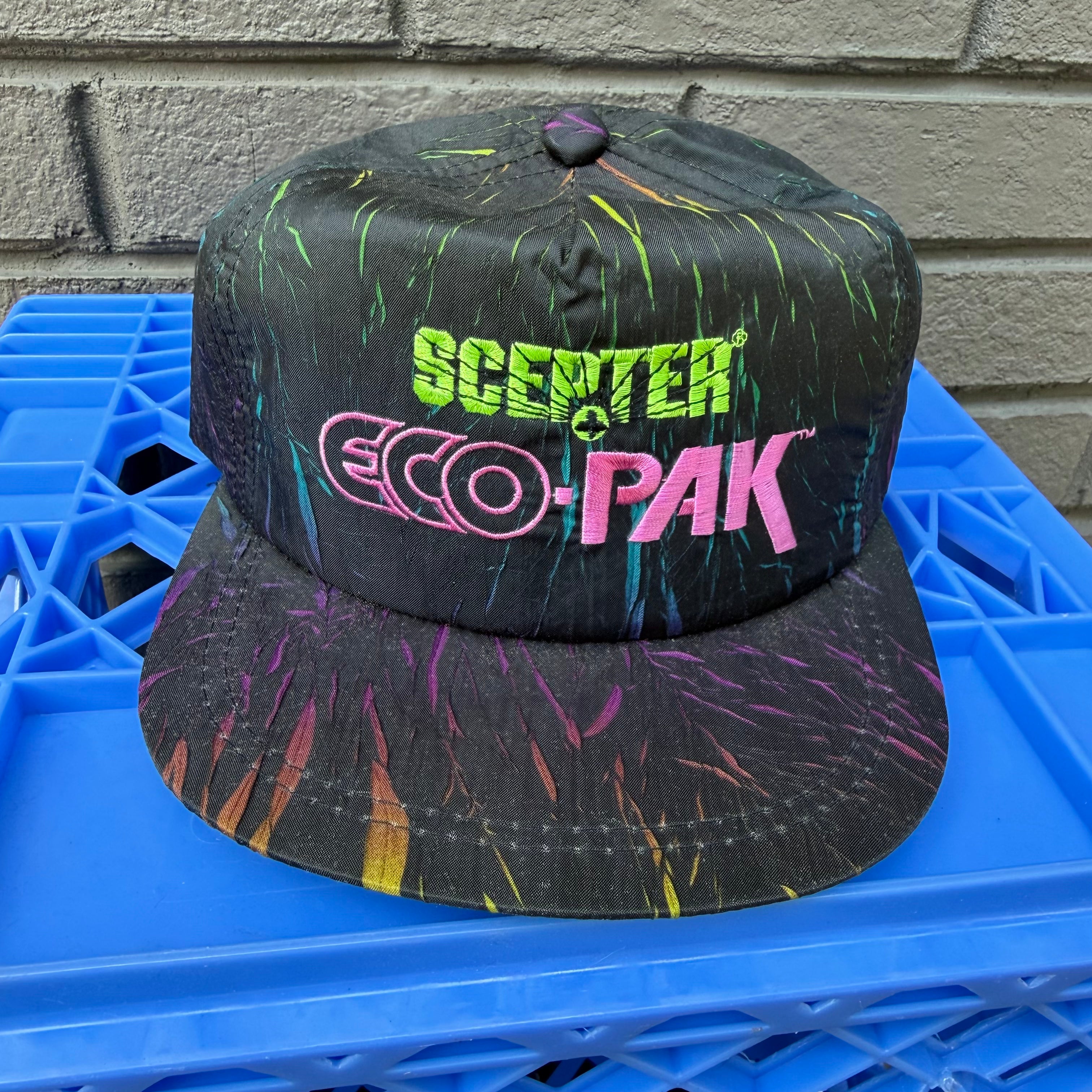DEADSTOCK 80s Rainbow Nylon K-Products Scepter Snapback miUSA