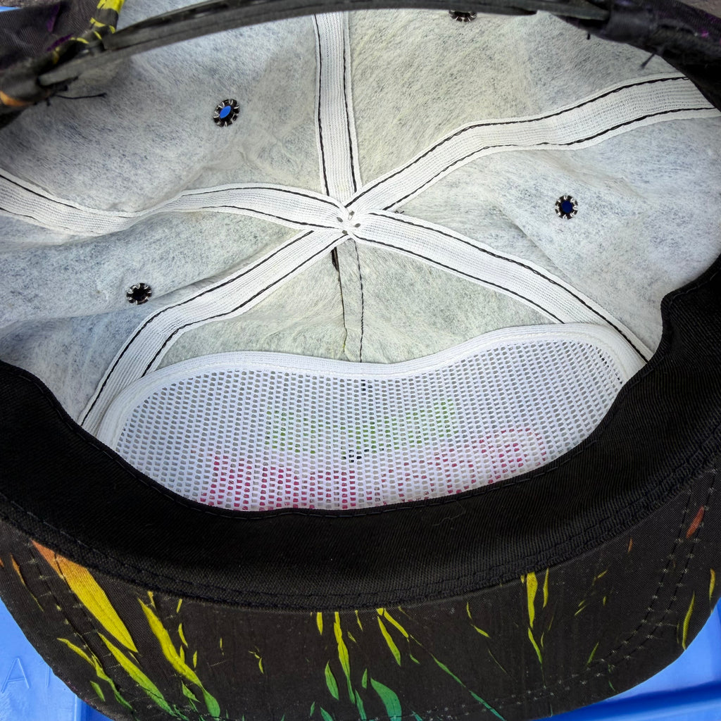 DEADSTOCK 80s Rainbow Nylon K-Products Scepter Snapback miUSA