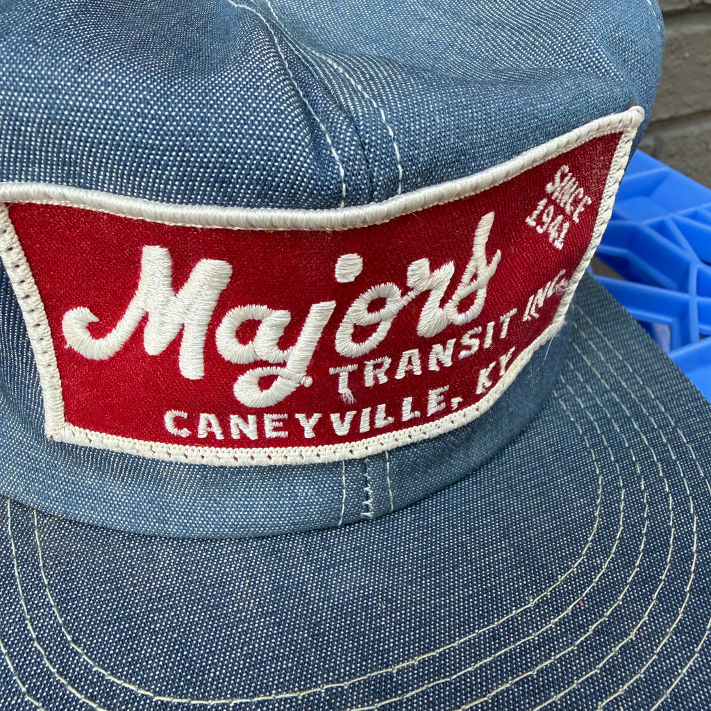 DEADSTOCK 70s/80s K-Products Majors Denim Patch Snapback miUSA
