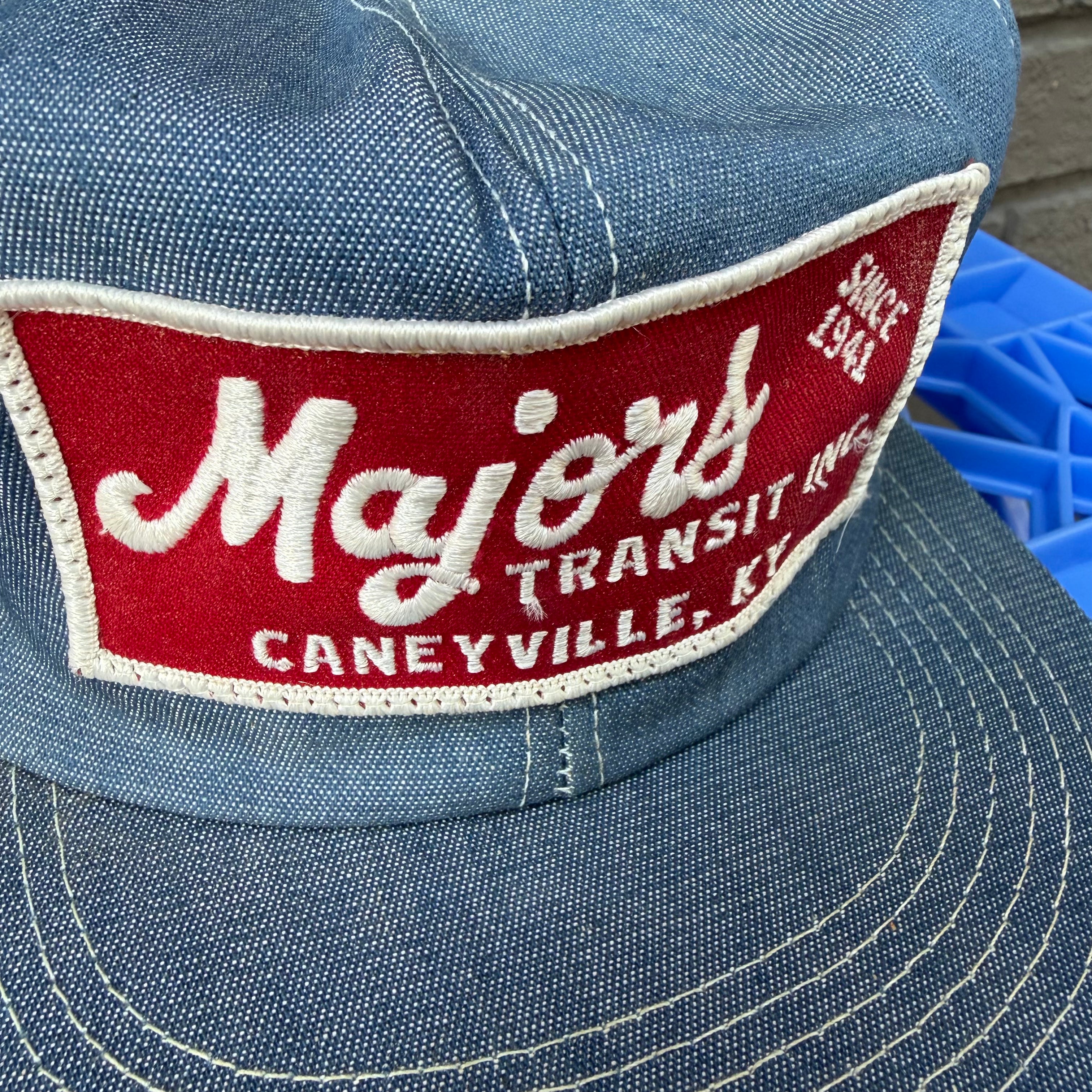 DEADSTOCK 70s/80s K-Products Majors Denim Patch Snapback miUSA