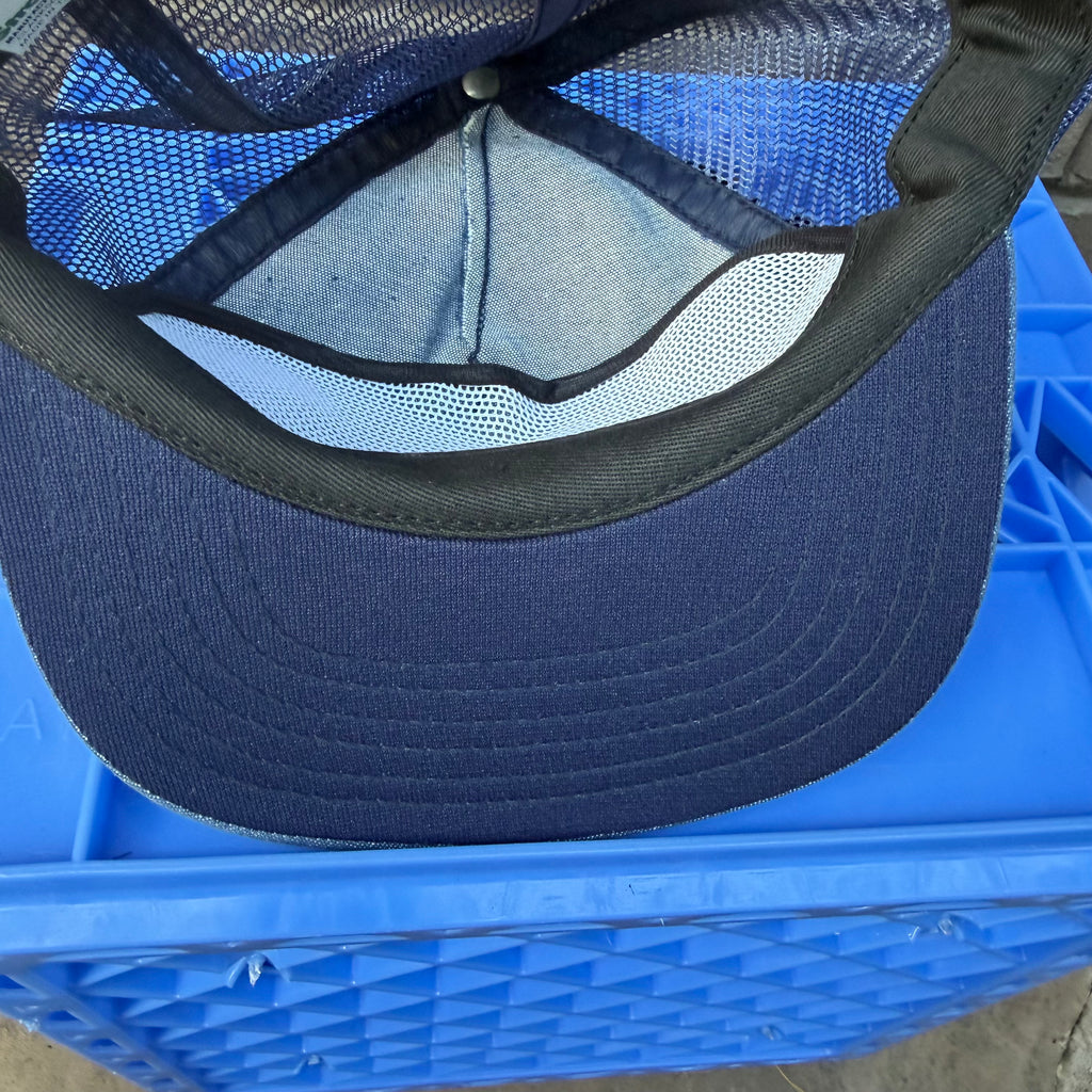 DEADSTOCK 80s John Blue Denim Snapback miUSA
