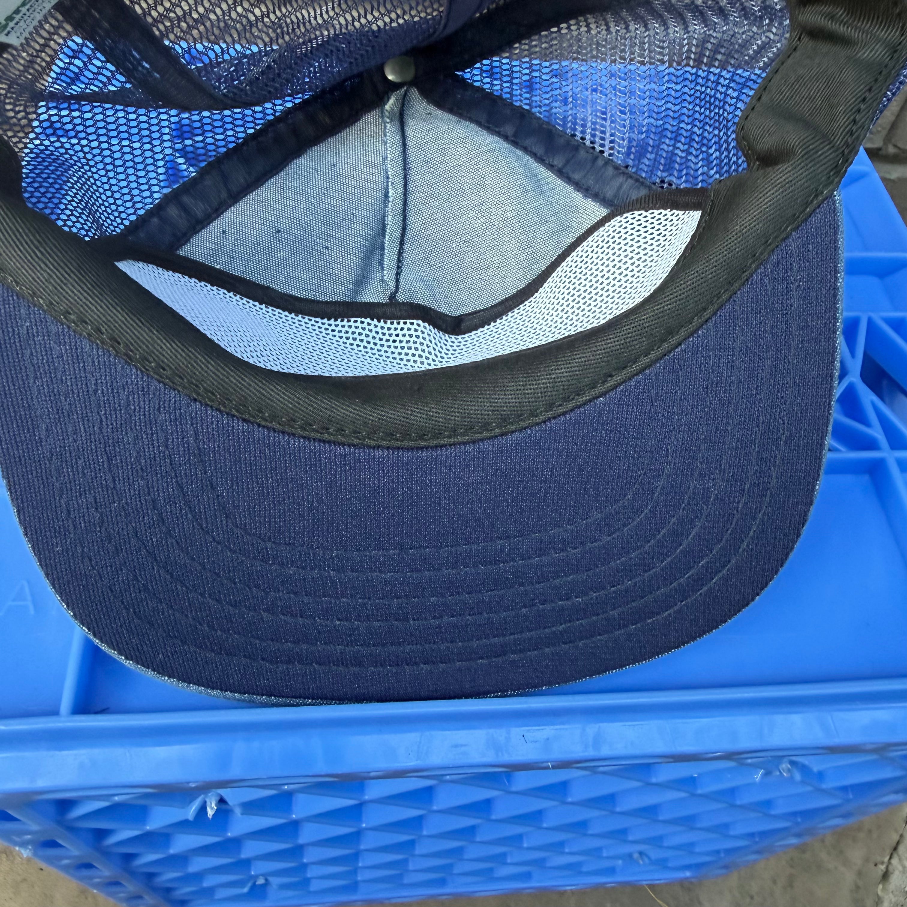 DEADSTOCK 80s John Blue Denim Snapback miUSA