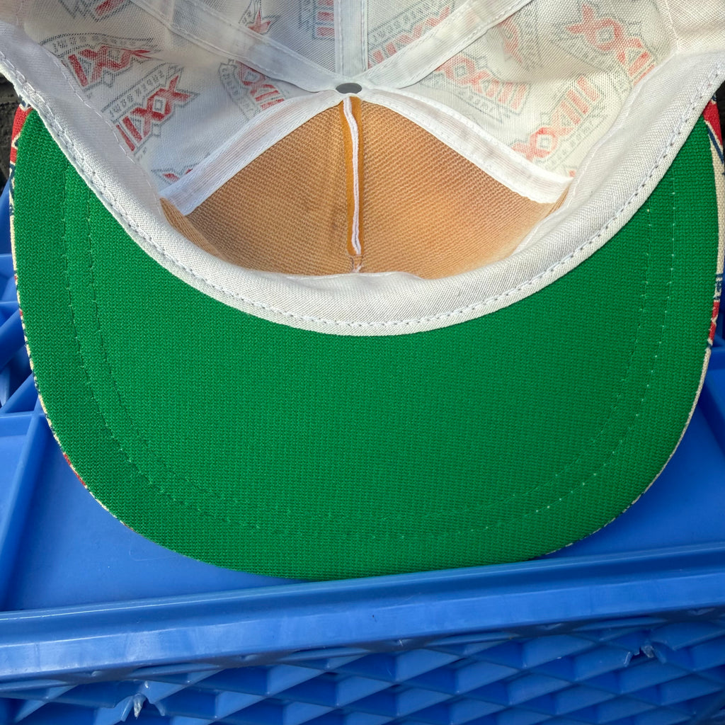 DEADSTOCK 80s Louisville Mfg. Co. Super Bowl XXIII AOP Snapback miUSA