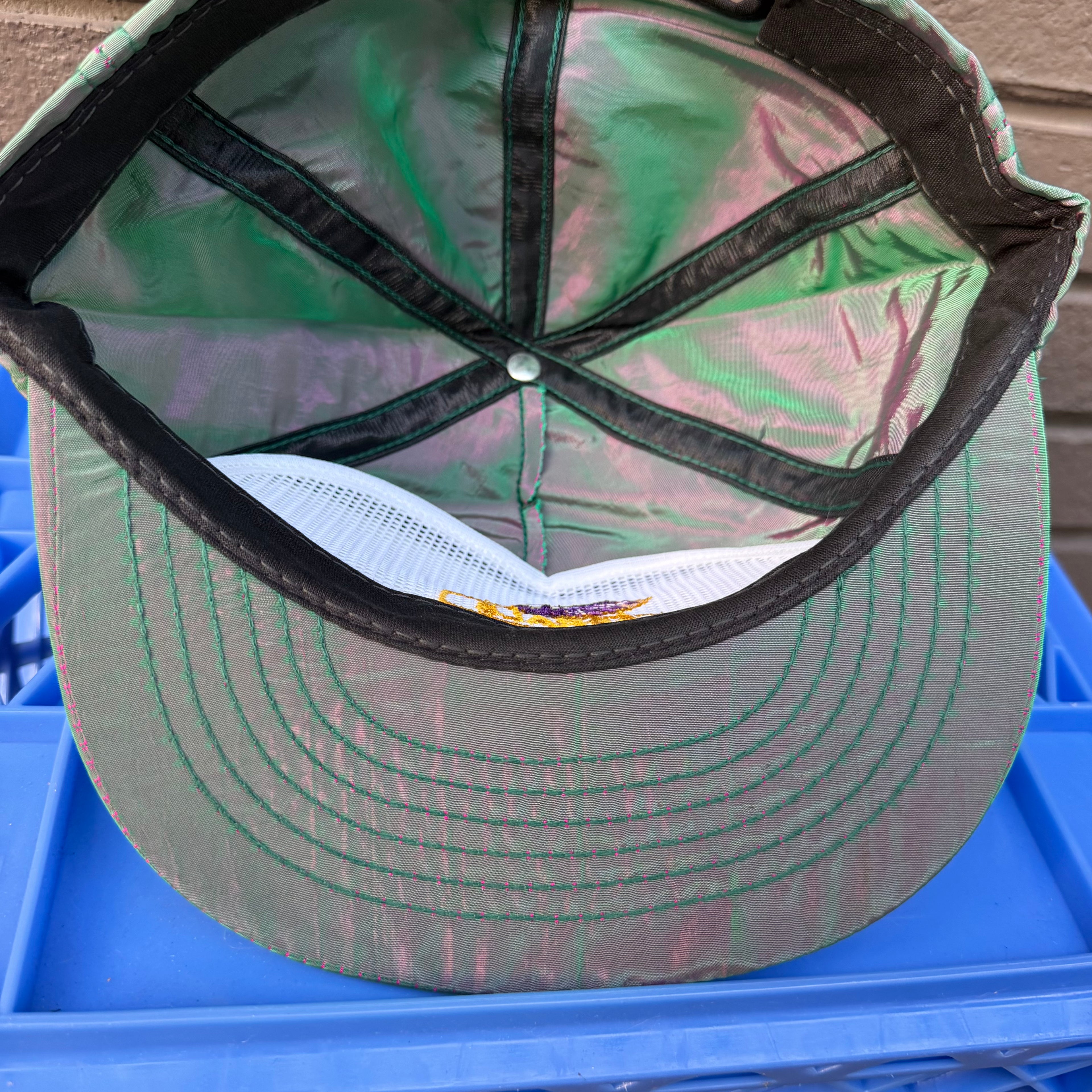 DEADSTOCK 80s/90s Iridescent Color Change Dekalb Swingster Snapback miUSA