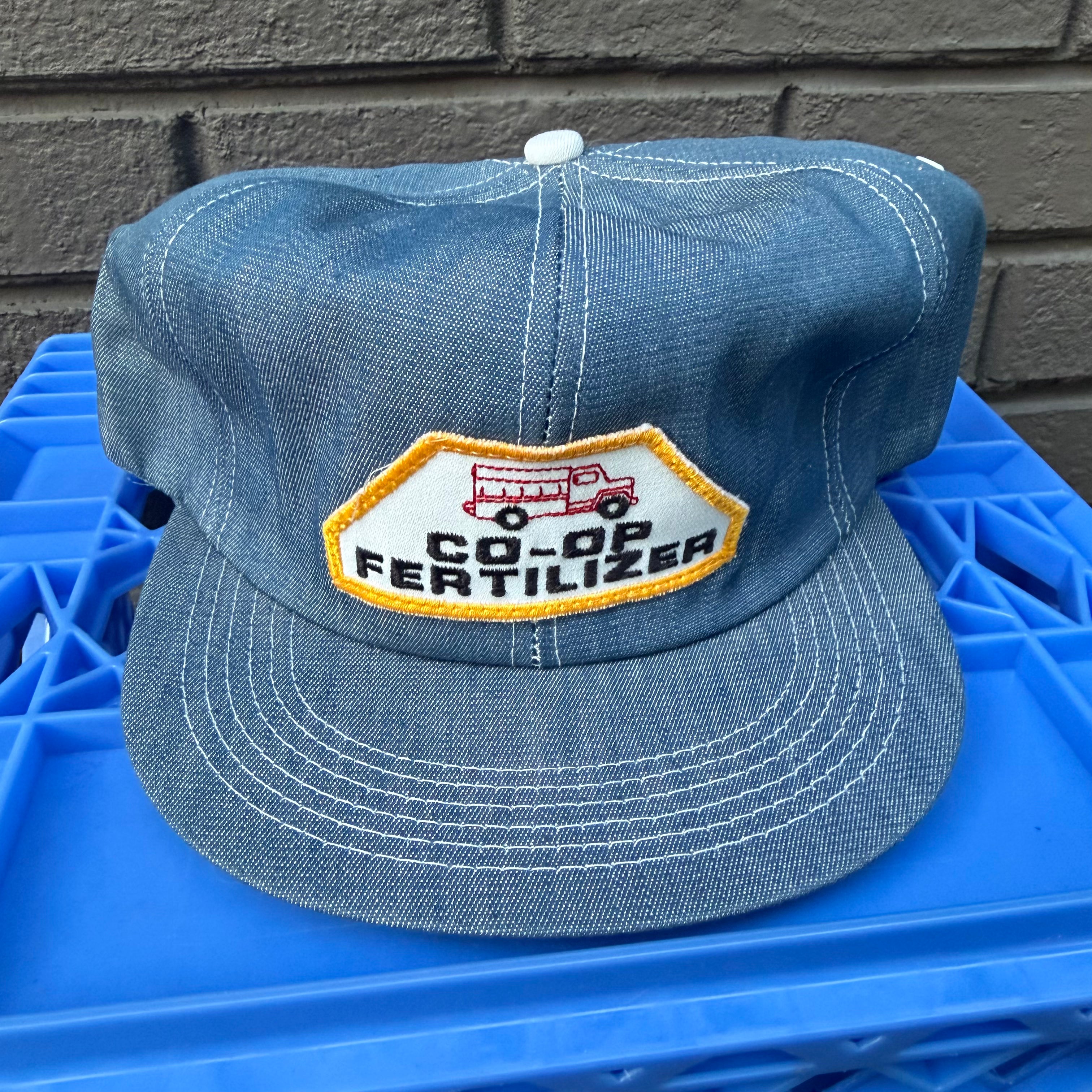 DEADSTOCK 70s/80s Co-Op Fertilizer Patch All Denim  K-Products Snapback miUSA