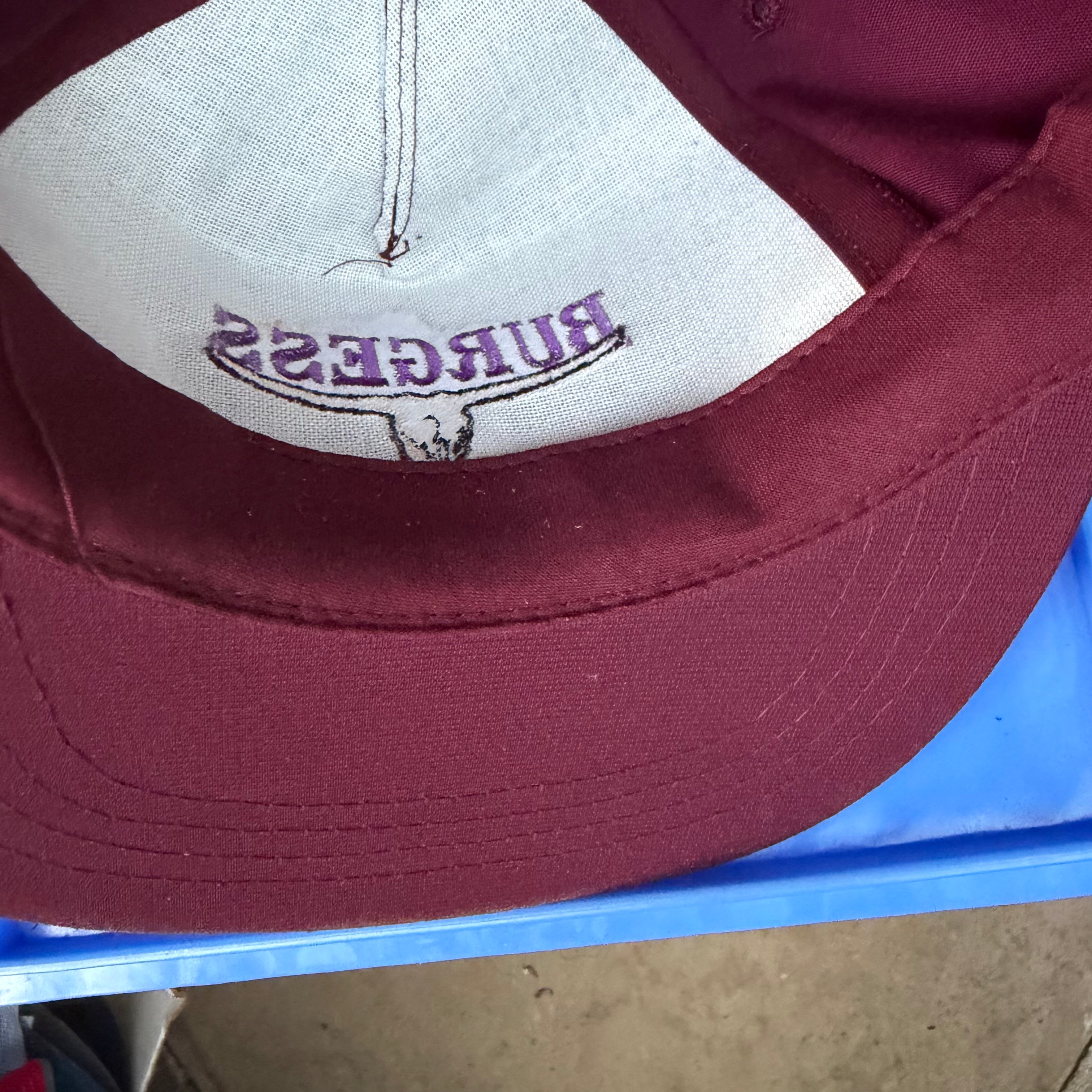 DEADSTOCK 80s Burgess Trucking Longhorn Strapback