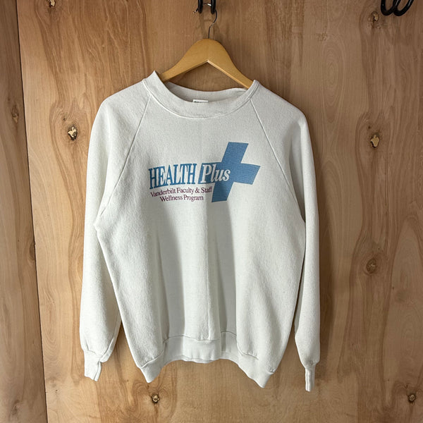 80s Vandy White Raglan Crewneck - L miUSA
