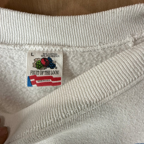 80s Vandy White Raglan Crewneck - L miUSA
