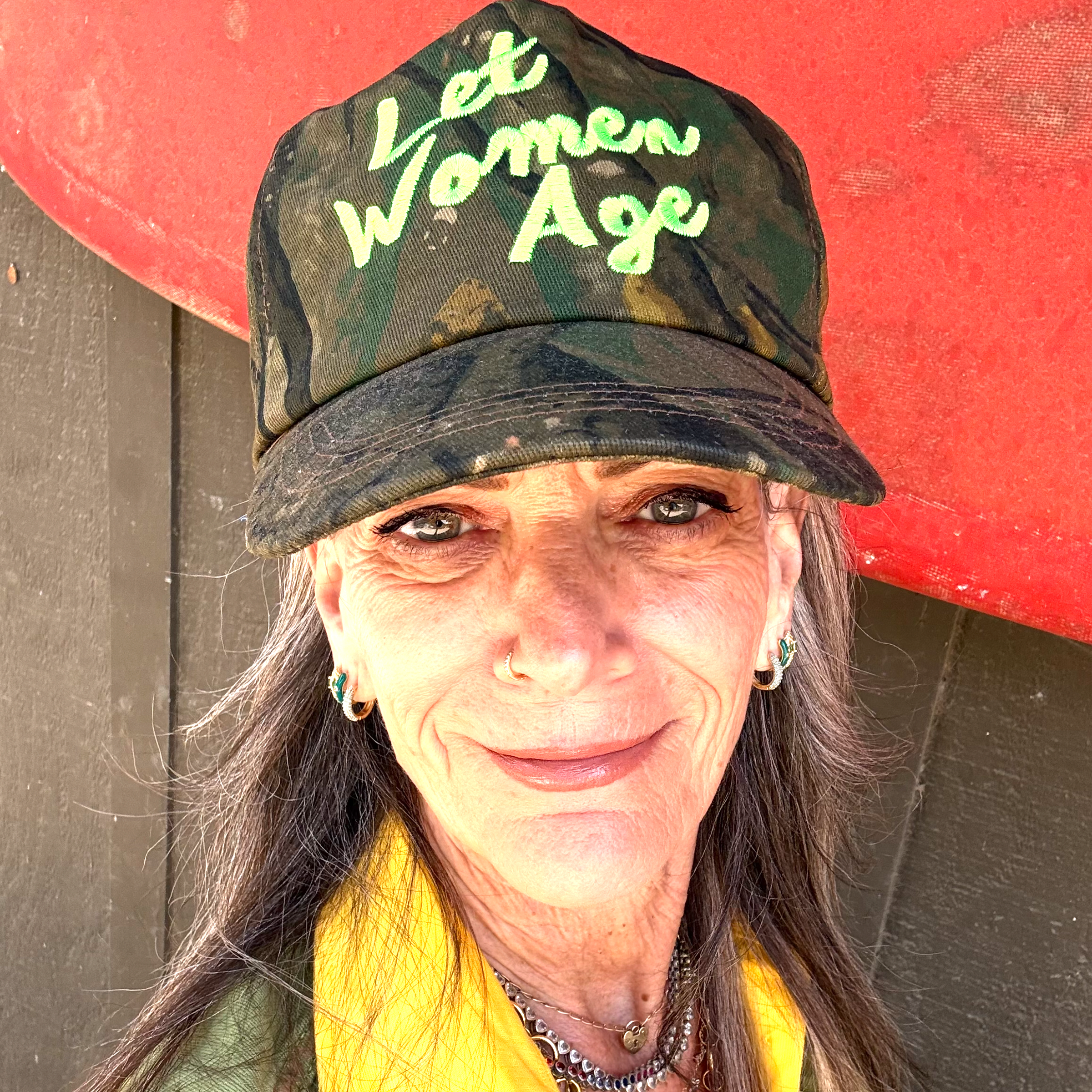 “Let Women Age” Embroidered Camo Hat