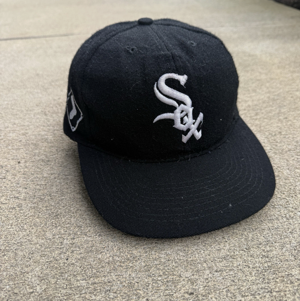 90s LOW PROFILE OG White Sox Blockhead Wool Snapback