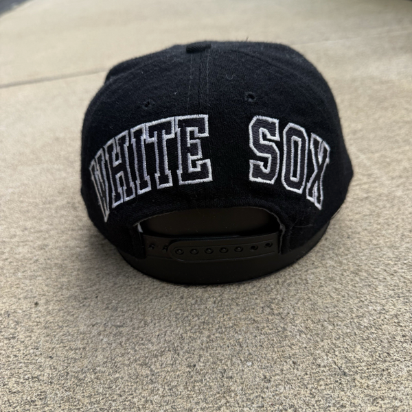 90s LOW PROFILE OG White Sox Blockhead Wool Snapback